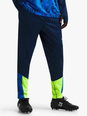 Mens Puma Ultra IndividualCUP Navy/Lime Football Pants