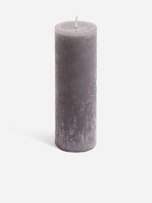 Jet Home Grey Large Pillar Candle