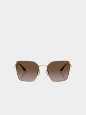 Women's Vogue Eyewear Pale Gold & Brown Sunglasses