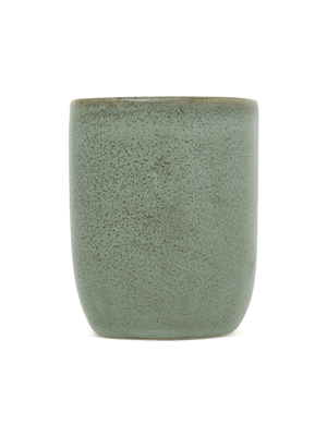 tumbler ceramic pebble green 11x7x8cm