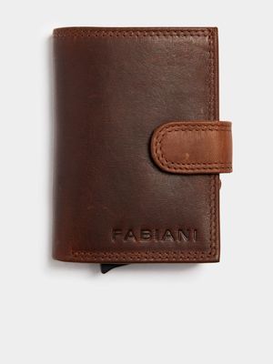 Fabiani Men's Brown Metal Cardholder