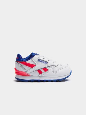 Reebok Toddler CL Leather White/Red Sneaker