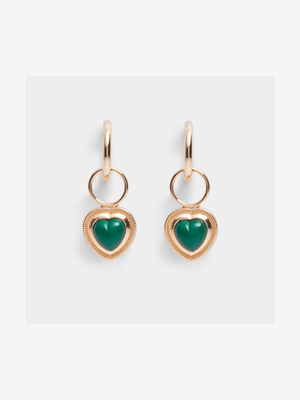Ornate Heart Drop Earrings - Jewellery
