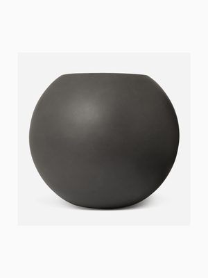 black cement ball planter 45.5 x 51.5cm