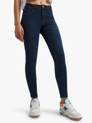 Redbat Women's Regular Rise Dark Wash Skinny Jeans