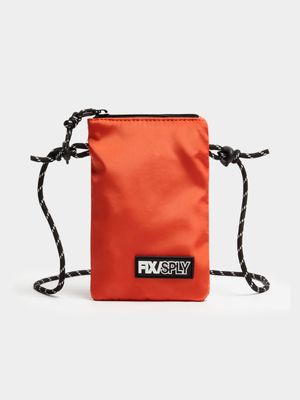 Men's Orange Padded Crossbody bag