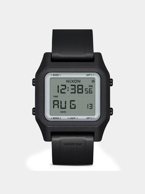 Nixon Men's Staple Black Positive Digital Silicone Watch