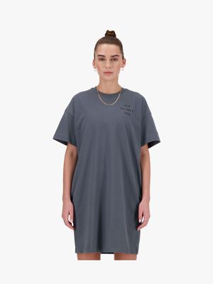 New Balance Women's Charcoal T-Shirt Dress