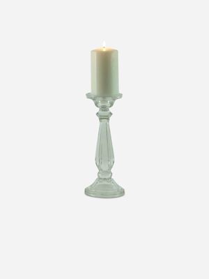 dinner/pillar candle holder glass 25cm