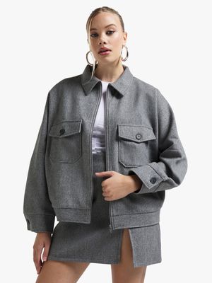 Women' Grey Shacket