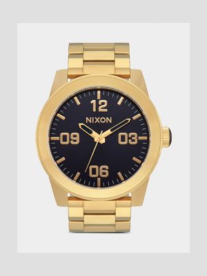 Nixon Men's Corporal SS Gold Plated & Indigo Stainless Steel  Watch