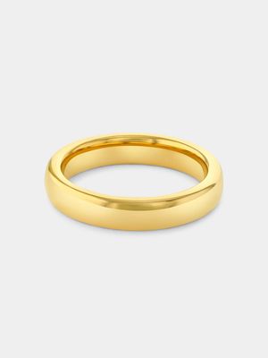 Tungsten Gold Plated Plain Ring