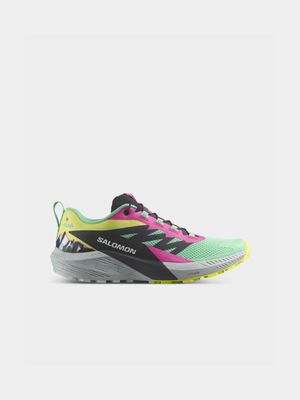 Mens Salomon Sense Ride 5 Martina Limited Edition Green/Pink Trail Running Shoes