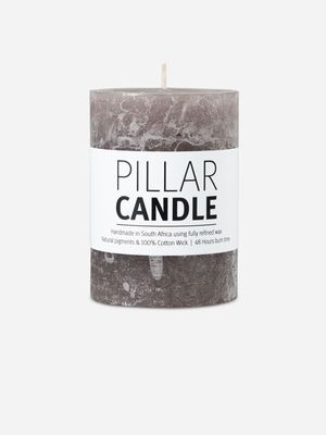 pillar candle rustic coffee 7.3x10cm