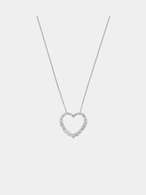 White Gold 0.5ct Lab Grown Diamond Women’s Heart Pendant