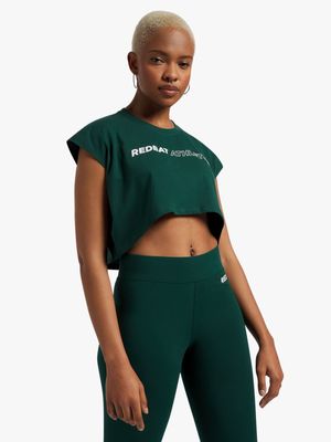 Redbat Athletics Women's Green Cropped Top