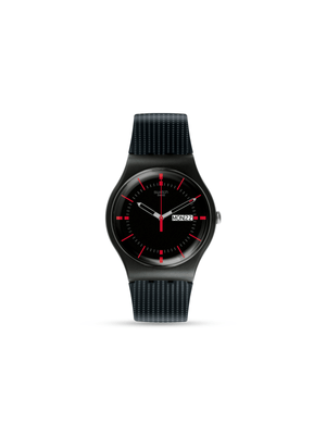 Swatch Gaet Black Silicone Watch