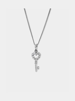 Sterling Silver Cubic Zirconia Love Forever Necklace