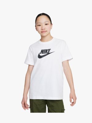 Nike Girls Youth NSW Futura White T-shirt