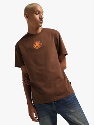 Redbat Men's Brown Graphic T-Shirt