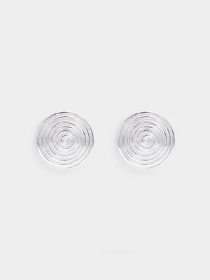 Swirl Large Disc Earrings