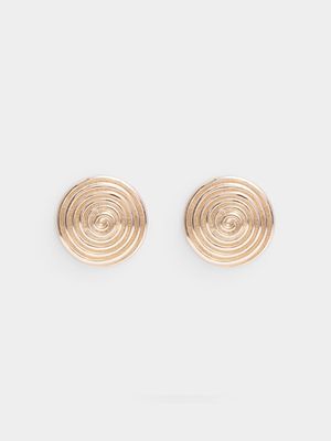 Swirl Large Disc Earrings