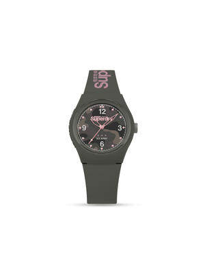 Superdry Women's Urban Rookie Camo Green Silicone Watch