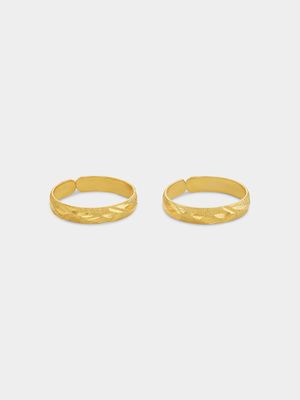 Yellow Gold Engraved Toe Ring