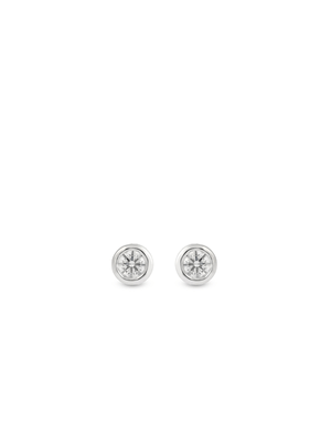 9ct White Gold 0.20ct Diamonds Tube-Set Diamond Stud Earrings