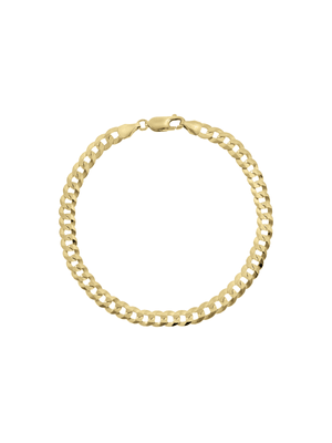 Yellow Gold Flat Curb Bracelet