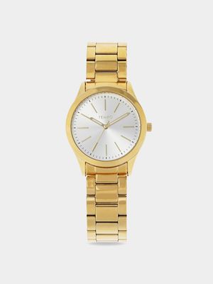 Tempo Men’s Gold Tone Minimalist Bracelet Watch