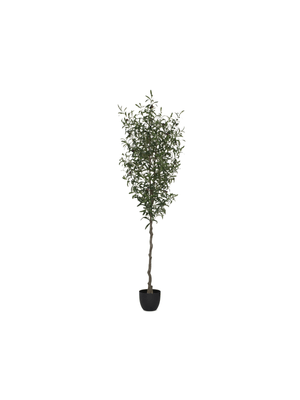 Large Faux Olive Tree In Plastic Pot