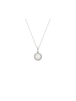 Sterling Silver Crystal Women's June Birthstone Pendant Necklace