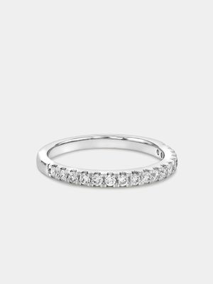White Gold Lab Grown Diamond Women’s Pavé Anniversary Ring