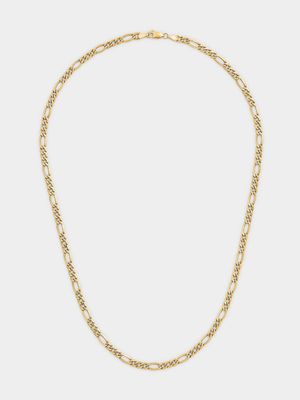 Yellow Gold Airsolid Figaro Chain