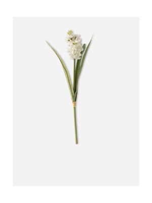 Faux Hyacinth Stem White 58cm