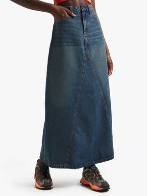 Women's A line Midi Denim Skirt