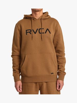 Men's Big RVCA Brown Pullover Hoodie