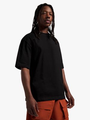 Men's Black Boxy Fit Essential T-Shirt