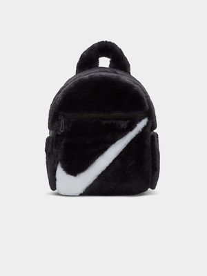 Nike Women's NSW Futura 365 Faux Fur Black Mini Backpack