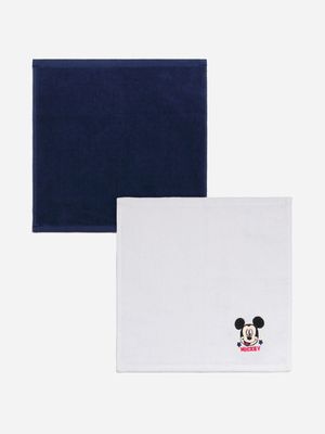 Jet Unisex Mickey Mouse 2 Pack Face Cloths