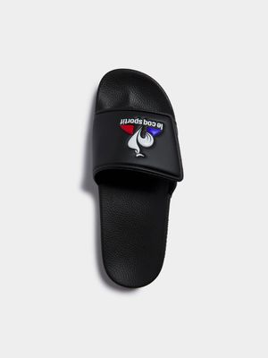 Mens Le Coq Sportif Velcro Black Slides
