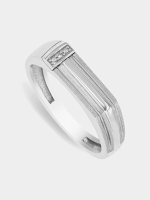 Sterling Silver & Diamond Iron Man Men's Dress Ring