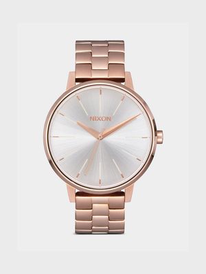 Nixon Women's Kensington Rose Gold Plated & White Stainless Steel Watch