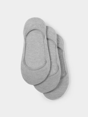 Ts Invisible 3-Pack Non-Slip Grey Socks