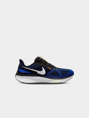 Mens Nike Air Zoom Structure 25 Black/Blue Running Shoes