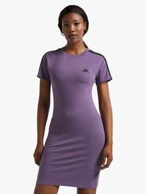 Women's adidas 3-Stripe Fit Violet Dress