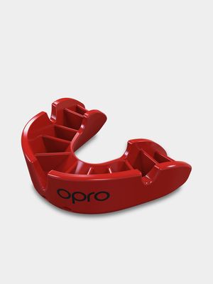Senior Opro Self-fit Bronze MouthGuard Red