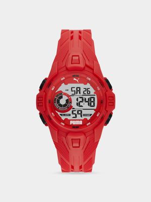 Puma Men's Bold Red Digital Polyurethane Watch