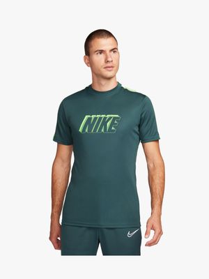 Mens Nike Dri-Fit Academy23 Jungle Green Short Sleeve Top